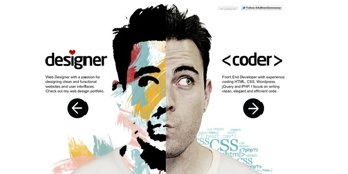 این تصویر یک شخص را نشان می دهد که یه سایت شخصی دارد و به طراحی سایت شخصی اشاره دارد.